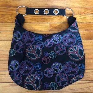 Peace Sign Hobo Bag